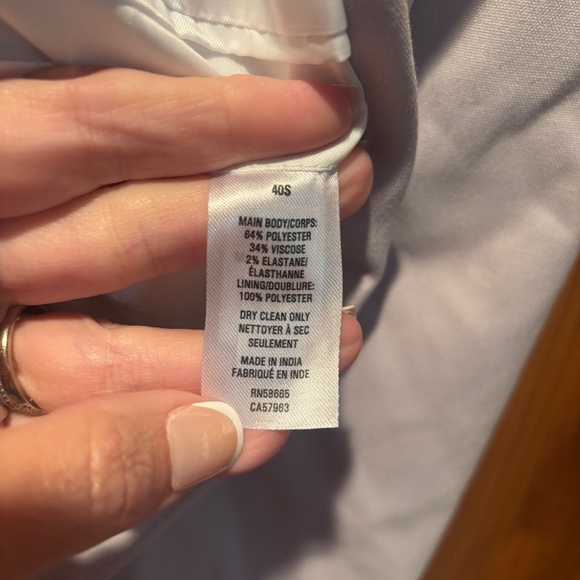 Nordstrom Rack Extra Trim Fit Suit Jacket Blazer in Lilac 40S NWOT - Picture 6 of 7